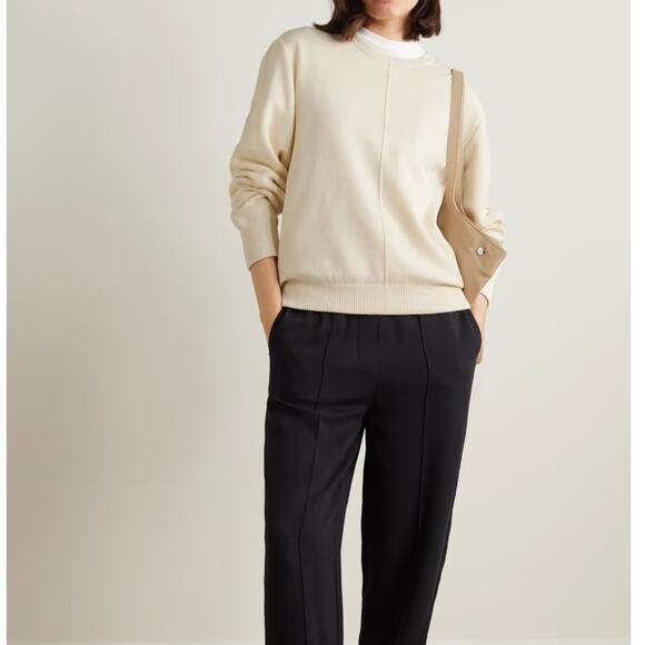 The Reset Sweaters - THE RESET R/LABEL The Overly Essential Ivory Wool Sweater {3G34}
